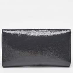 Yves Saint Laurent Navy Blue Patent Leather Belle De Jour Clutch