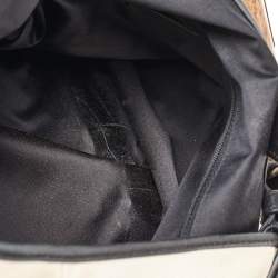 Yves Saint Laurent Cream/Black Canvas and Leather Vincennes Mombasa Hobo