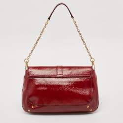 Yves Saint Laurent Red Patent Leather Emma Chain Shoulder Bag