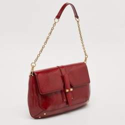 Yves Saint Laurent Red Patent Leather Emma Chain Shoulder Bag