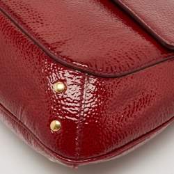 Yves Saint Laurent Red Patent Leather Emma Chain Shoulder Bag
