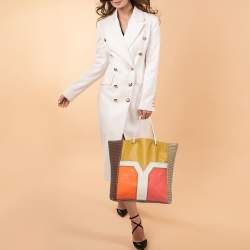 Yves Saint Laurent Multicolor Leather Shopper Tote