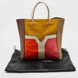 Yves Saint Laurent Multicolor Leather Shopper Tote