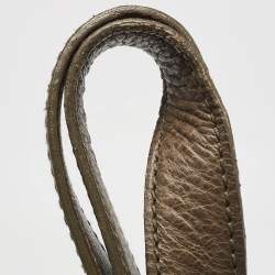 Yves Saint Laurent Olive Green Leather Oversized Muse Bag