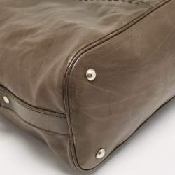 Yves Saint Laurent Olive Green Leather Oversized Muse Bag