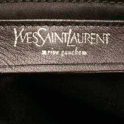 Yves Saint Laurent Olive Green Leather Oversized Muse Bag
