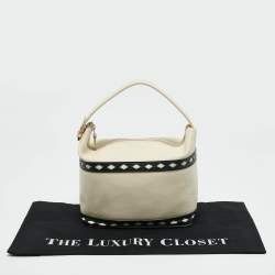 Yves Saint Laurent Off White/Blue Leather Bucket bag