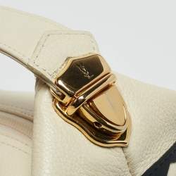Yves Saint Laurent Off White/Blue Leather Bucket bag