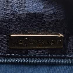 Yves Saint Laurent Off White/Blue Leather Bucket bag
