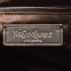 Yves Saint Laurent Beige Leather Vanity Bowler Bag