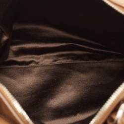 Yves Saint Laurent Beige Leather Vanity Bowler Bag