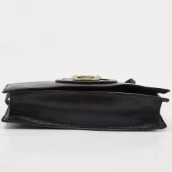 Yves Saint Laurent Black Leather Flap Clutch Bag