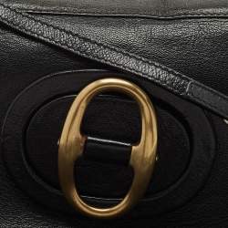 Yves Saint Laurent Black Leather Flap Clutch Bag