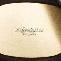 Yves Saint Laurent Black Leather Flap Clutch Bag
