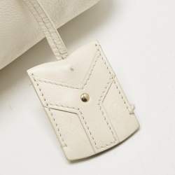 Yves Saint Laurent Off White Leather Muse Satchel