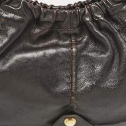 Pre Owned Yves Saint Laurent Choco Brown Leather Vincennes Mombasa Hobo