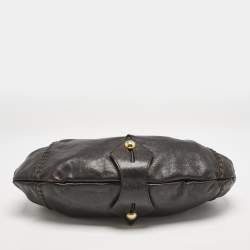 Pre Owned Yves Saint Laurent Choco Brown Leather Vincennes Mombasa Hobo