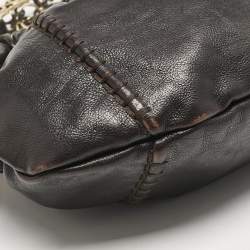 Pre Owned Yves Saint Laurent Choco Brown Leather Vincennes Mombasa Hobo