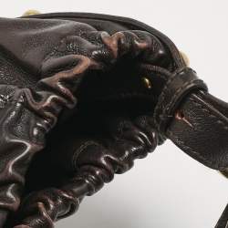 Pre Owned Yves Saint Laurent Choco Brown Leather Vincennes Mombasa Hobo