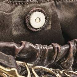 Pre Owned Yves Saint Laurent Choco Brown Leather Vincennes Mombasa Hobo