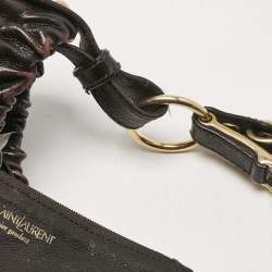 Pre Owned Yves Saint Laurent Choco Brown Leather Vincennes Mombasa Hobo