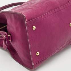 Yves Saint Laurent Magenta Leather Medium Cabas Chyc Tote