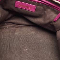 Yves Saint Laurent Magenta Leather Medium Cabas Chyc Tote