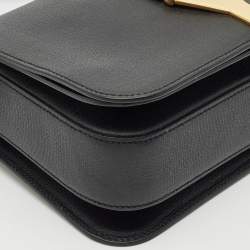 Yves Saint Laurent Black Leather Medium Chyc Flap Bag
