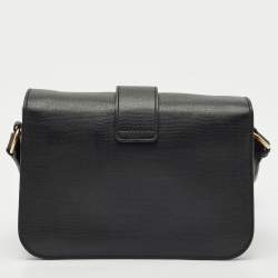 Yves Saint Laurent Black Leather Medium Chyc Flap Bag