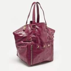 Yves Saint Laurent Pink Patent Leather Large Downtown Tote