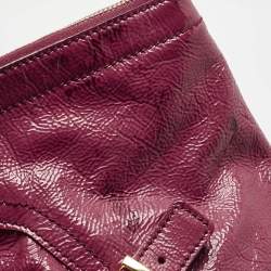 Yves Saint Laurent Pink Patent Leather Large Downtown Tote