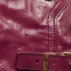 Yves Saint Laurent Pink Patent Leather Large Downtown Tote