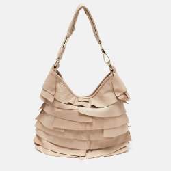 Yves Saint Laurent Blush Pink Leather Small St Tropez Hobo