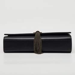 Saint Laurent Black Leather Medium Kate Tassel Chain Shoulder Bag