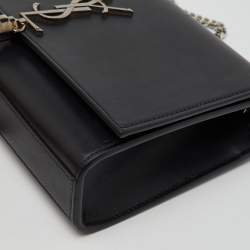 Saint Laurent Black Leather Medium Kate Tassel Chain Shoulder Bag