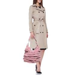 Yves Saint Laurent Pink Suede Small St. Tropez Hobo