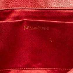 Yves Saint Laurent Red Leather Ligne Y Clutch