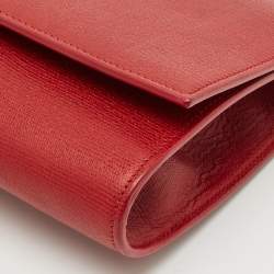 Yves Saint Laurent Red Leather Ligne Y Clutch