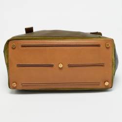 Yves Saint Laurent Tricolor Leather and Suede Medium Muse Two Top Handle Bag