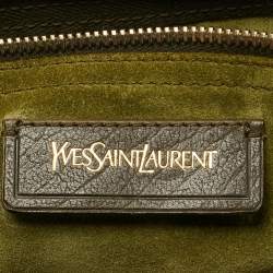 Yves Saint Laurent Tricolor Leather and Suede Medium Muse Two Top Handle Bag