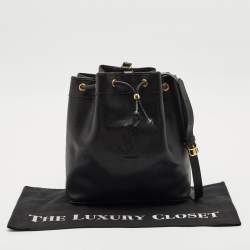 Yves Saint Laurent Black Leather Vintage Bucket Bag