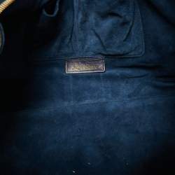 Yves Saint Laurent Navy Blue Ostrich Medium Cabas Chyc Tote