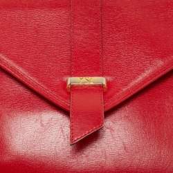 Yves Saint Laurent Red Leather Vintage Flap Crossbody Bag
