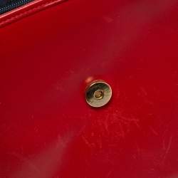 Yves Saint Laurent Red Leather Vintage Flap Crossbody Bag