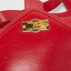 Yves Saint Laurent Red Leather Vintage Flap Crossbody Bag