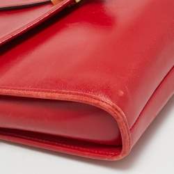 Yves Saint Laurent Red Leather Vintage Flap Crossbody Bag