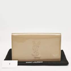 Yves Saint Laurent Beige Patent Leather Belle De Jour Clutch