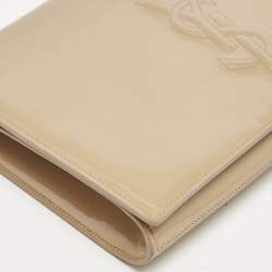 Yves Saint Laurent Beige Patent Leather Belle De Jour Clutch