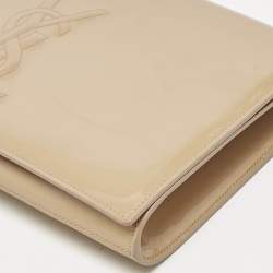 Yves Saint Laurent Beige Patent Leather Belle De Jour Clutch