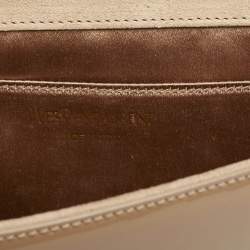 Yves Saint Laurent Beige Patent Leather Belle De Jour Clutch